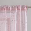 imageLaura Ashley Drizzle Sheer Curtains with Rod Pocket Each Panel Measures 38quot W x 84quot L White 2 PanelsPink
