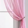 imageLaura Ashley Drizzle Sheer Curtains with Rod Pocket Each Panel Measures 38quot W x 84quot L White 2 PanelsPink