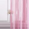 imageLaura Ashley Drizzle Sheer Curtains with Rod Pocket Each Panel Measures 38quot W x 84quot L White 2 PanelsPink