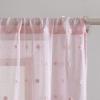 imageLaura Ashley Drizzle Sheer Curtains with Rod Pocket Each Panel Measures 38quot W x 84quot L White 2 PanelsPink