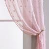 imageLaura Ashley Drizzle Sheer Curtains with Rod Pocket Each Panel Measures 38quot W x 84quot L White 2 PanelsPink