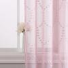 imageLaura Ashley Drizzle Sheer Curtains with Rod Pocket Each Panel Measures 38quot W x 84quot L White 2 PanelsPink