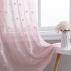 imageLaura Ashley Drizzle Sheer Curtains with Rod Pocket Each Panel Measures 38quot W x 84quot L White 2 PanelsPink