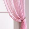 imageLaura Ashley Drizzle Sheer Curtains with Rod Pocket Each Panel Measures 38quot W x 84quot L White 2 PanelsPink