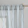 imageLaura Ashley Drizzle Sheer Curtains with Rod Pocket Each Panel Measures 38quot W x 84quot L White 2 PanelsSilver