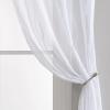 imageLaura Ashley Drizzle Sheer Curtains with Rod Pocket Each Panel Measures 38quot W x 84quot L White 2 PanelsWhite
