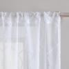 imageLaura Ashley Drizzle Sheer Curtains with Rod Pocket Each Panel Measures 38quot W x 84quot L White 2 PanelsWhite