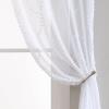 imageLaura Ashley Drizzle Sheer Curtains with Rod Pocket Each Panel Measures 38quot W x 84quot L White 2 PanelsWhite