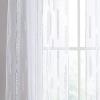imageLaura Ashley Drizzle Sheer Curtains with Rod Pocket Each Panel Measures 38quot W x 84quot L White 2 PanelsWhite