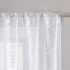 imageLaura Ashley Drizzle Sheer Curtains with Rod Pocket Each Panel Measures 38quot W x 84quot L White 2 PanelsWhite