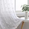 imageLaura Ashley Drizzle Sheer Curtains with Rod Pocket Each Panel Measures 38quot W x 84quot L White 2 PanelsWhite