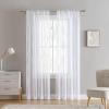 imageLaura Ashley Drizzle Sheer Curtains with Rod Pocket Each Panel Measures 38quot W x 84quot L White 2 PanelsWhite