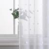 imageLaura Ashley Drizzle Sheer Curtains with Rod Pocket Each Panel Measures 38quot W x 84quot L White 2 PanelsWhite