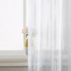 imageLaura Ashley Drizzle Sheer Curtains with Rod Pocket Each Panel Measures 38quot W x 84quot L White 2 PanelsWhite