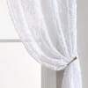 imageLaura Ashley Drizzle Sheer Curtains with Rod Pocket Each Panel Measures 38quot W x 84quot L White 2 PanelsWhite