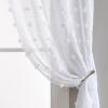 imageLaura Ashley Drizzle Sheer Curtains with Rod Pocket Each Panel Measures 38quot W x 84quot L White 2 PanelsWhite