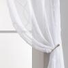 imageLaura Ashley Drizzle Sheer Curtains with Rod Pocket Each Panel Measures 38quot W x 84quot L White 2 PanelsWhite