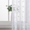 imageLaura Ashley Drizzle Sheer Curtains with Rod Pocket Each Panel Measures 38quot W x 84quot L White 2 PanelsWhite