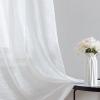 imageLaura Ashley White Sheer Curtains with Rod Pocket Each Panel Measures 38quot W x 84quot L Lehman 4 PanelsLehman