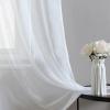 imageLaura Ashley White Sheer Curtains with Rod Pocket Each Panel Measures 38quot W x 84quot L Lehman 4 PanelsParker