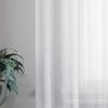 imageLaura Ashley White Sheer Curtains with Rod Pocket Each Panel Measures 38quot W x 84quot L Lehman 4 PanelsParker