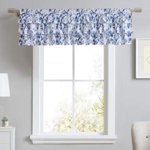 imageLaura Ashley  Valance Cotton Rod Pocket Top Window Treatment Chic Home Decor Elise 18quot x 50quotElise
