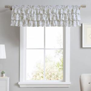imageLaura Ashley  Valance Cotton Rod Pocket Top Window Treatment Chic Home Decor Elise 18quot x 50quotLindy