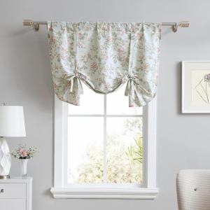 imageLaura Ashley  Valance Cotton Rod Pocket Top Window Treatment Chic Home Decor Elise 18quot x 50quotMadelynn