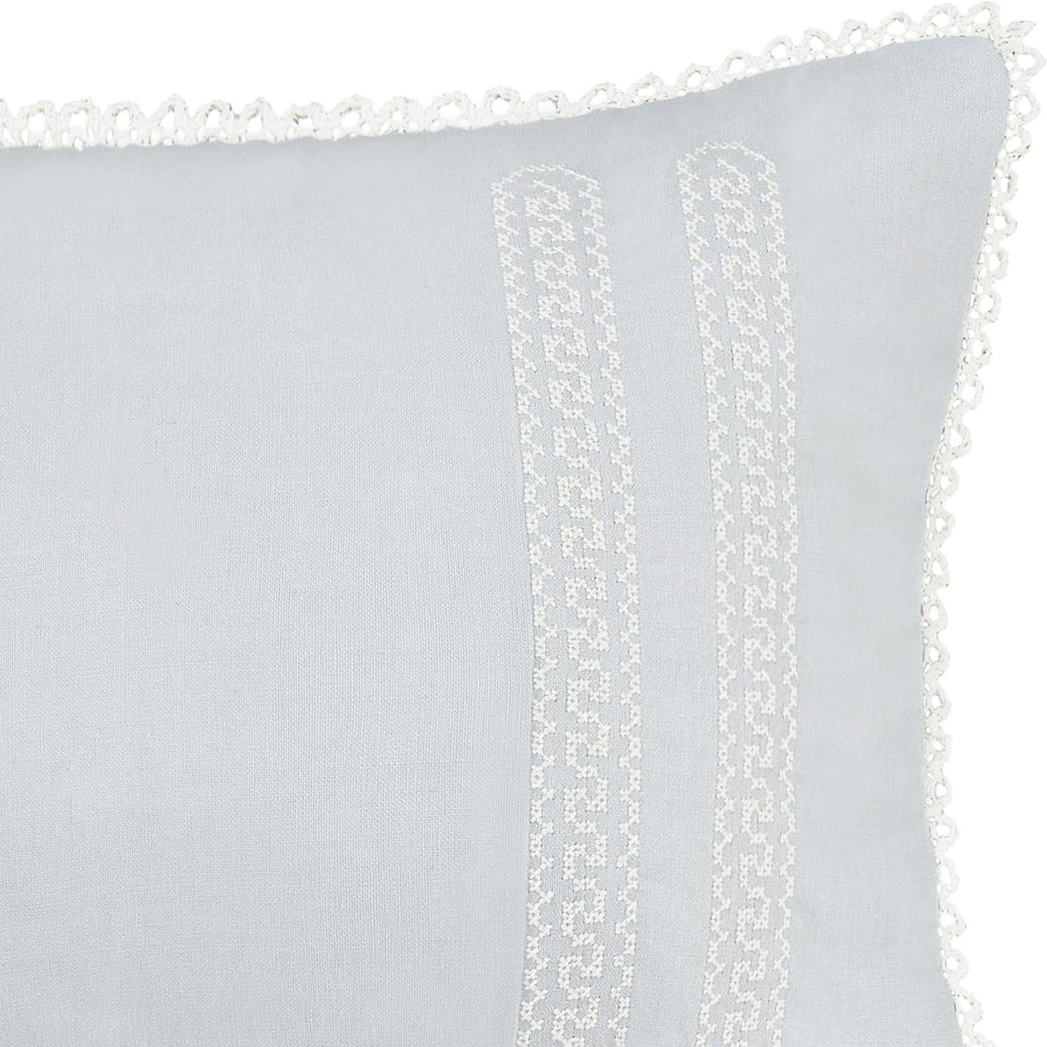 imageLaura Ashley Throw Pillow Home Decor with Envelope Closure 1 Count Pack of 1 Cottage Blue12 X 16