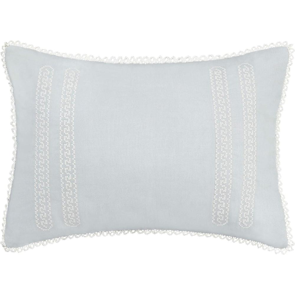 imageLaura Ashley Throw Pillow Home Decor with Envelope Closure 1 Count Pack of 1 Cottage Blue12 X 16