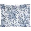 imageLaura Ashley  Queen Quilt Set Reversible Cotton Bedding with Matching Shams Lightweight Home Decor for All Seasons Bedford GreenOffWhite QueenBedford Delft Blue