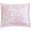 imageLaura Ashley  Queen Quilt Set Reversible Cotton Bedding with Matching Shams Lightweight Home Decor for All Seasons Bedford GreenOffWhite QueenBedford Pink