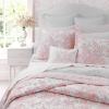 imageLaura Ashley  Queen Quilt Set Reversible Cotton Bedding with Matching Shams Lightweight Home Decor for All Seasons Bedford GreenOffWhite QueenBedford Pink