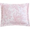 imageLaura Ashley  Queen Quilt Set Reversible Cotton Bedding with Matching Shams Lightweight Home Decor for All Seasons Bedford GreenOffWhite QueenBedford Pink