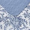 imageLaura Ashley  Queen Quilt Set Reversible Cotton Bedding with Matching Shams Lightweight Home Decor for All Seasons Bedford GreenOffWhite QueenBedford Delft Blue