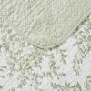 imageLaura Ashley  Queen Quilt Set Reversible Cotton Bedding with Matching Shams Lightweight Home Decor for All Seasons Bedford GreenOffWhite QueenGreenWhite
