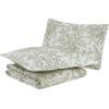 imageLaura Ashley  Queen Quilt Set Reversible Cotton Bedding with Matching Shams Lightweight Home Decor for All Seasons Bedford GreenOffWhite QueenGreenWhite