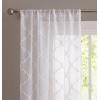 imageLaura Ashley Berwyn Lattice Sheer Curtains with Rod Pocket Each Panel Measures 38quot W x 84quot L White 4 PanelsWhite