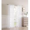 imageLaura Ashley Berwyn Lattice Sheer Curtains with Rod Pocket Each Panel Measures 38quot W x 84quot L White 4 PanelsWhite