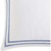 imageLaura Ashley Cotton 2 Piece Pillow Sham Set Farmhouse Home Dcor Euro Stitched Vine Blue