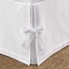 imageLaura Ashley Home  Corner Tied Tailored Bedskirt Luxury Bedroom Decor Wrinkle ampamp Fade Resistant White QueenFull