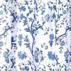 imageLaura Ashley Home  Cotton Pole Top Valance Stylish ampamp Lightweight Window Treatment for Home Decor Elise Blue 50quot x 25quot