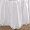 imageLaura Ashley Home  Queen Bedskirt Luxury Bedroom Decor Wrinkle ampamp Fade Resistant Crochet Ruffle White QueenTwin