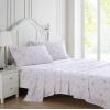 imageLaura Ashley Home  Standard Pillowcase Set Cotton Sateen Bedding Smooth ampamp WrinkleResistant Garden Muse Pink 2 Piece