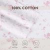 imageLaura Ashley Home  Standard Pillowcase Set Cotton Sateen Bedding Smooth ampamp WrinkleResistant Garden Muse Pink 2 Piece