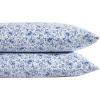 imageLaura Ashley Home  Standard Pillowcase Set Cotton Sateen Bedding Smooth ampamp WrinkleResistant Lorelei Dark Blue 2 PieceLorelei Dark BlueWhite