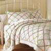 imageLaura Ashley Home  Standard Sham Soft Cotton Bedding with Envelope Closure PreWashed Home Decor for Added Softness Ruffle Garden Cream 20quot x 26quotStandard Sham
