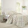 imageLaura Ashley Home  Standard Sham Soft Cotton Bedding with Envelope Closure PreWashed Home Decor for Added Softness Ruffle Garden Cream 20quot x 26quotStandard Sham