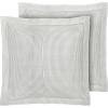 imageLaura Ashley Mila Euro Sham 26x26 BlueTicking Stripe Grey