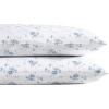 imageLaura Ashley Home  Standard Pillowcase Set Cotton Sateen Bedding Smooth ampamp WrinkleResistant Garden Muse Blue 2 Piece